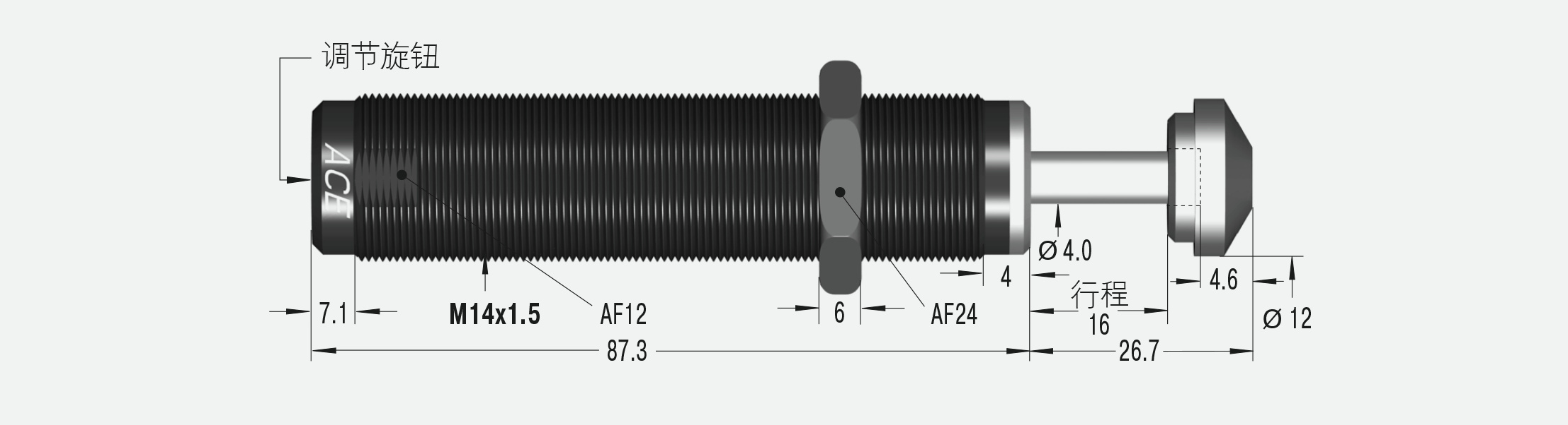 ACE A1416可以无级调整 ACE小型缓冲器