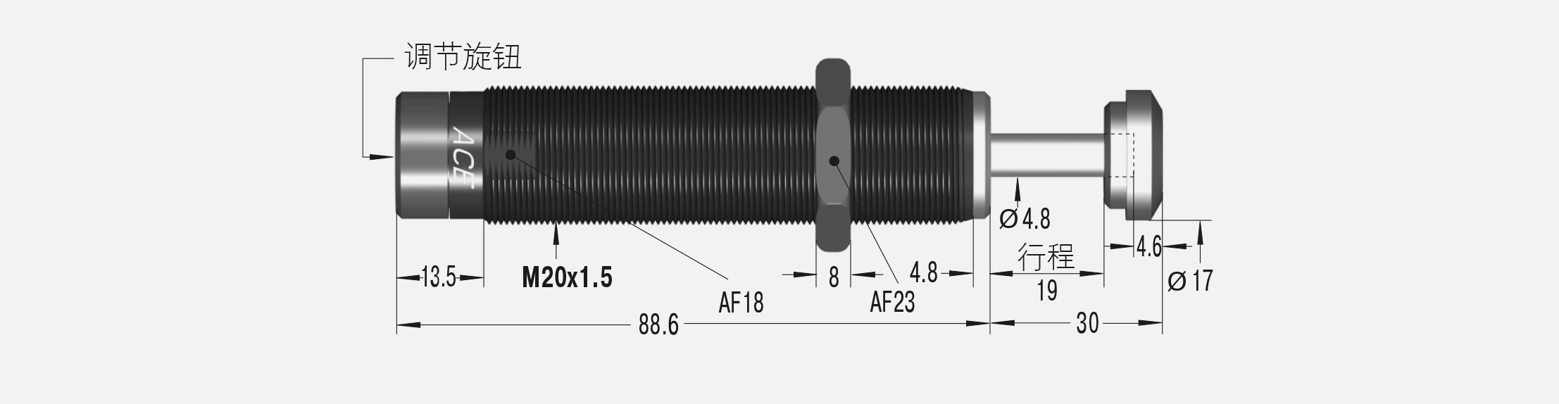 ACE A2019可以无级调整 ACE小型缓冲器