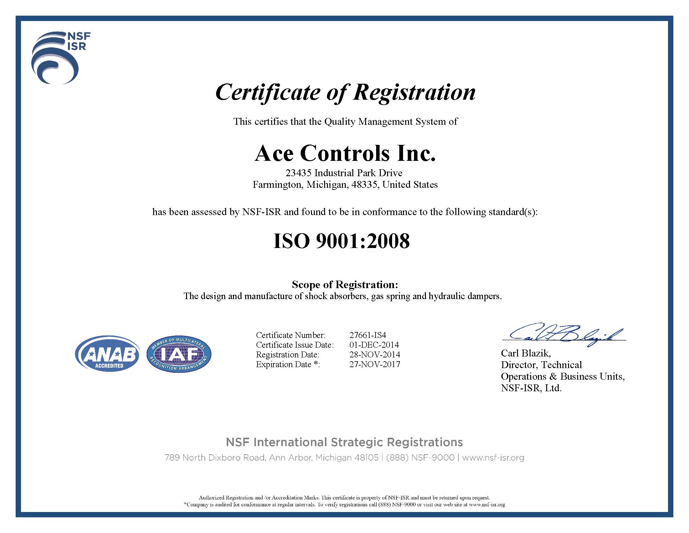 ISO-Certificate